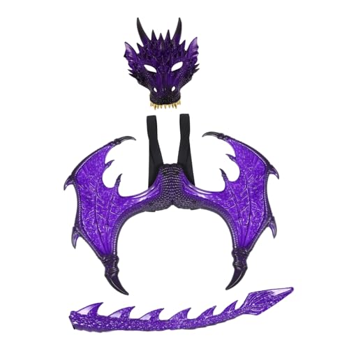 VALICLUD Drachen Cosplay Set für Maske Leichtes Kostüm für Halloween Geburtstagsfeiern Rollenspiele Kreative Fantasie Einfaches an Ausziehen VALICLUD Drachen Cosplay Set für Maske Leichtes Kostüm für Halloween Geburtstagsfeiern Rollenspiele Kreative Fantasie Einfaches an Ausziehen von VALICLUD