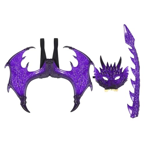 VALICLUD Drachen Kinderkostüm Set mit Flügeln Maske Leichtes Cosplay für Jungen für Halloween Geburtstagsfeiern Schulaufführungen Langlebige VALICLUD Drachen Kinderkostüm Set mit Flügeln Maske Leichtes Cosplay für Jungen für Halloween Geburtstagsfeiern Schulaufführungen Langlebige von VALICLUD