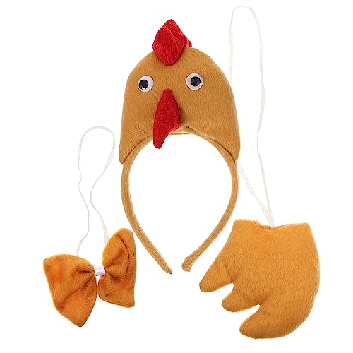 VALICLUD Easter Chicken Haarreif Set Teilig Hühnerkopf Cosplay Zubehör für Party Kostüm Leichtes Bequemes Hühner Stirnband mit Fliege für Ostern Geburtstage und Festivals VALICLUD Easter Chicken Haarreif Set Teilig Hühnerkopf Cosplay Zubehör für Party Kostüm Leichtes Bequemes Hühner Stirnband mit Fliege für Ostern Geburtstage und Festivals von VALICLUD