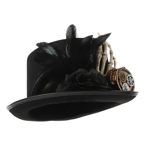 VALICLUD Einäugige Brille Top-hut Cowboyhut Für Frauen Halloween-dreieckshut Hexenhut Mit Schwarzer Rose Schirmmützen Halloween Kleiden Halloween-gasmaske Black Harz VALICLUD Einäugige Brille Top-hut Cowboyhut Für Frauen Halloween-dreieckshut Hexenhut Mit Schwarzer Rose Schirmmützen Halloween Kleiden Halloween-gasmaske Black Harz von VALICLUD