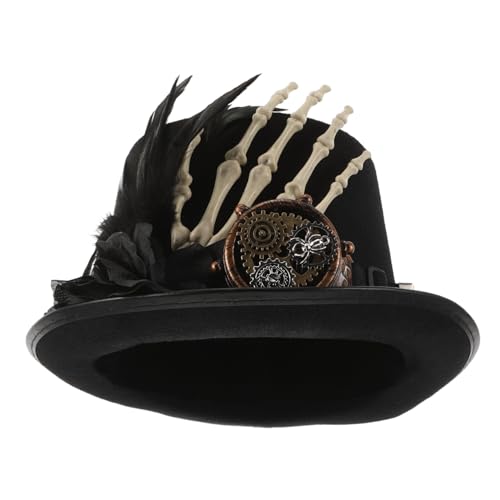 VALICLUD Einäugige Brille Top-hut Gothic-halloween-oberteile Für Herren Gothic Steampunk Hut Hexenhut Mit Schwarzer Rose Halloween-dreieckshut Damen Cowboyhut Harz Black VALICLUD Einäugige Brille Top-hut Gothic-halloween-oberteile Für Herren Gothic Steampunk Hut Hexenhut Mit Schwarzer Rose Halloween-dreieckshut Damen Cowboyhut Harz Black von VALICLUD