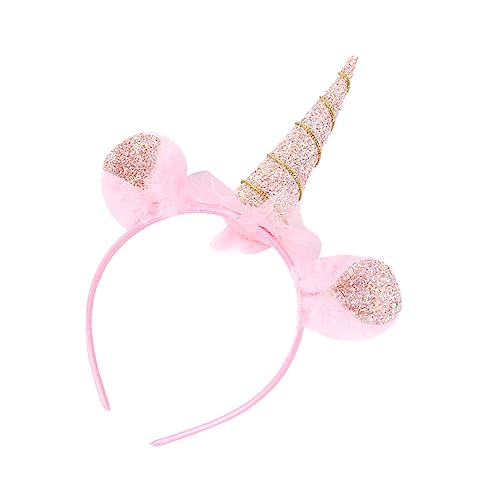 VALICLUD Einhorn Stirnband Glitzer Party Haarreif Bunte Kopfbedeckung Geburtstagsdeko Mädchen Kostüm Zubehör für Karneval und Fotoshooting von VALICLUD