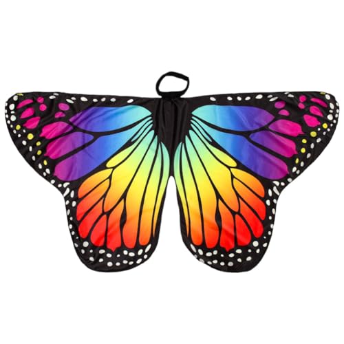 VALICLUD Erwachsene Schmetterlingsflügel Umhang Fee Damen Schmetterling Schal Tanz Schmetterling Kostüm Requisite Halloween Party Kostüm Zubehör Für Mädchen Frauen von VALICLUD