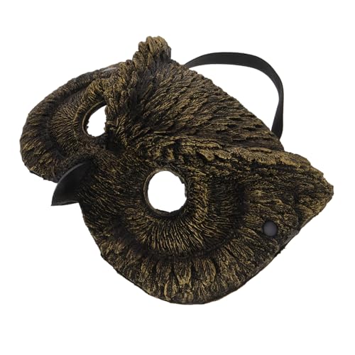 VALICLUD Halloween Eulenmaske Für Erwachsene Cosplay Für Partys Und Halloween Elastische Für Unvergessliche Auftritte Goldener Farbe von VALICLUD