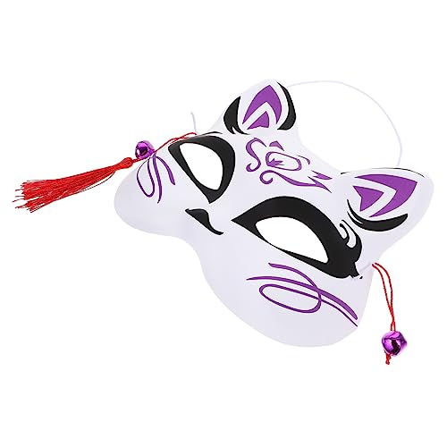 VALICLUD Fuchs Maske halloween party halloween masken halloween-masken halloween masks hallowen masks Halloween-Fuchsmaske Kostüme Plüsch Festival-Halbmaske Party-Katzenmaske Quaste Violett von VALICLUD