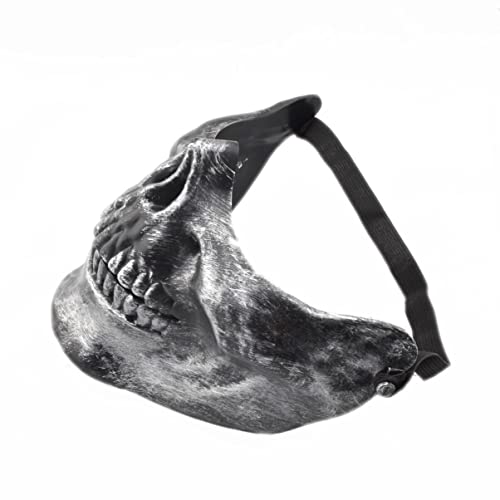 VALICLUD Für Mann Halbes Gesicht Unisex Halloween-cosplay-masken Karneval Halloween-halbmasken Maskerade Totenkopf-stil Halloween-party-masken Zombie-hälfte Bilden Männer Und Frauen Metall von VALICLUD