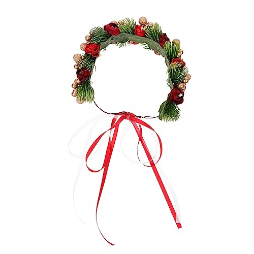 VALICLUD Glocken Tannenzapfenkranz Mini Weihnachtskranz Damen Blumen Haargirlande Hochzeit Weihnachts Haarschmuck Dekorationen Weihnachtskranz Stirnband Gästeparty Kränze Metall VALICLUD Glocken Tannenzapfenkranz Mini Weihnachtskranz Damen Blumen Haargirlande Hochzeit Weihnachts Haarschmuck Dekorationen Weihnachtskranz Stirnband Gästeparty Kränze Metall von VALICLUD