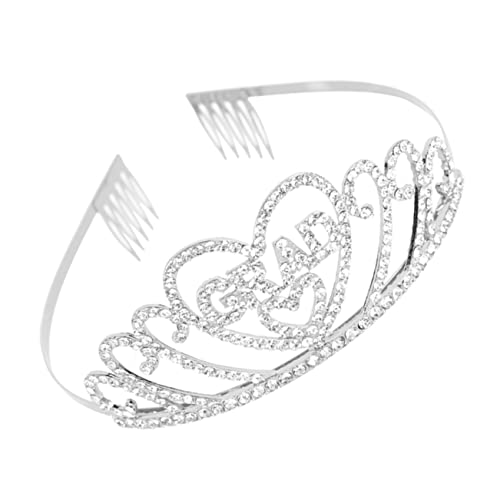 VALICLUD Graduation Krone Für Mädchen Rhinestone Haarschmuck Für Abschlussfeier Und Kostümparty Leichte Und Bequeme Krone Für Kleine Graduierte Einzigartiges Design Für Besondere von VALICLUD