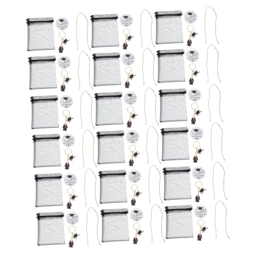 VALICLUD Graduation Party Favors mit Mini abschlussmützen schlüsselanhängern Organza geschenktüten und Anhängern Symbolische Souvenirs für Schul Hochschulabsolventen von VALICLUD