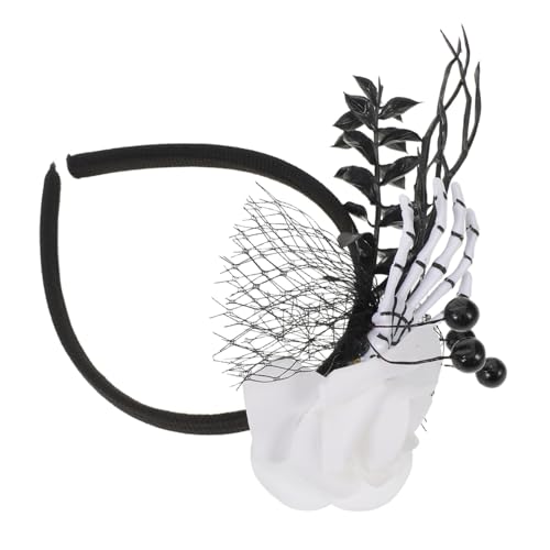 VALICLUD Haarschmuck Requisite Halloween Stirnband Halloween Kopfbedeckung Stirnband Hirschgeweih Mit Blumen Party Accessoire Totenkopf Haarspange Clips Horror von VALICLUD