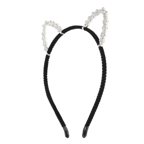 VALICLUD Haarschmuck für Katzenohren Kostüm Die Party Dame Zubehör Mädchen Stirnbänder Halloween-Katzenohren Halloween-Katzen-Stirnband Zinklegierung Silver von VALICLUD