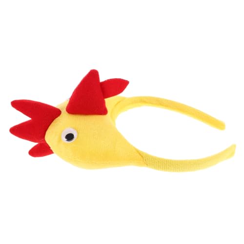 VALICLUD Hahn Stirnband Henne-haarband Hühnerkostüme Hahn-stirnband Haarband Für Frauen Cosplay-stirnbänder Partystirnband Hühnermützen Für Stirnbänder Für Cosplay Plastik Yellow von VALICLUD