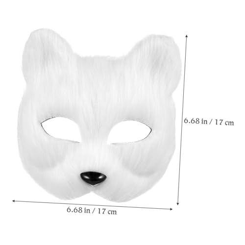 VALICLUD Halbgesichts Fuchsmasken Diy Pappmaske Leicht Bemalbar für Tiermaske Karneval Halloween Fasching Party Masquerade Zubehör VALICLUD Halbgesichts Fuchsmasken Diy Pappmaske Leicht Bemalbar für Tiermaske Karneval Halloween Fasching Party Masquerade Zubehör von VALICLUD