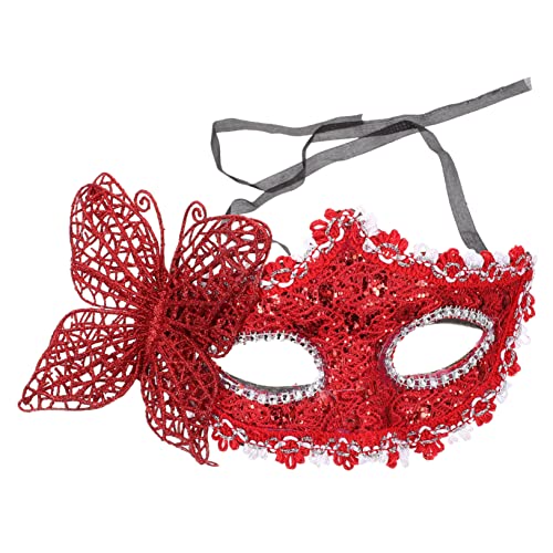 VALICLUD Masquerade Ball Maske Für Damen -augenmaske Mit Schmetterlingsdesign Für Karneval Partys Und Kostüme Und Anpassbar Rote Farbe VALICLUD Masquerade Ball Maske Für Damen -augenmaske Mit Schmetterlingsdesign Für Karneval Partys Und Kostüme Und Anpassbar Rote Farbe von VALICLUD