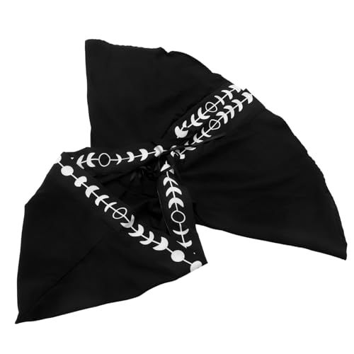 VALICLUD Halloween Costume Halloween Kleidung Drama halloweenkostüme Kostümpartys Strohhut Umhang mit Wasserfallausschnitt Halloween-Kapuze mittelalterliche Kuttenfrauen Polyester Black von VALICLUD