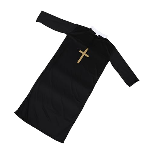 VALICLUD Halloween Damen Nonnenkostüm Erwachsene Einheitsgröße Schwarzes Kostüm für Party und Cosplay Halloween Themenkostüm mit Mystischem Design für Fest und Karneval VALICLUD Halloween Damen Nonnenkostüm Erwachsene Einheitsgröße Schwarzes Kostüm für Party und Cosplay Halloween Themenkostüm mit Mystischem Design für Fest und Karneval von VALICLUD