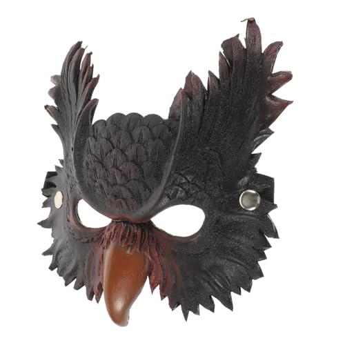 VALICLUD Halloween Eulenmaske Tiermaske mit Verstellbarem Band Leichte Masquerade Maske für Kostümparty Fasching Karneval Unisex Partydekoration Langlebiges Vliesmaterial von VALICLUD