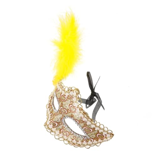 VALICLUD Halloween-Federgesicht halloween masken halloweenmaske halloween masks federmaske handgemachtes Halloween Plume-Augenmaske Venezianische Partymasken Karnevalsmaske für Frauen Leder von VALICLUD