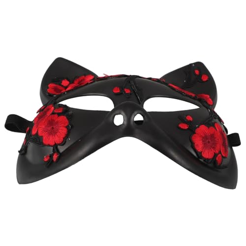 VALICLUD Halloween Fox Maske Halbgesicht aus Leichtem Kunststoff Bequeme Verbesserte Sicht Einzigartiges Fuchsmuster für Kostüm und Cosplay Partys Damen Herren Geeignet von VALICLUD