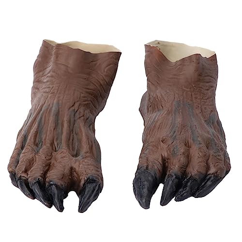 VALICLUD Halloween Fußüberzüge Wolfskralle Horror Podotheca Kostüm Zubehör Braun Langlebig Einzigartiges Gruseliges Design für Karneval Party und Halloween Dekoration VALICLUD Halloween Fußüberzüge Wolfskralle Horror Podotheca Kostüm Zubehör Braun Langlebig Einzigartiges Gruseliges Design für Karneval Party und Halloween Dekoration von VALICLUD