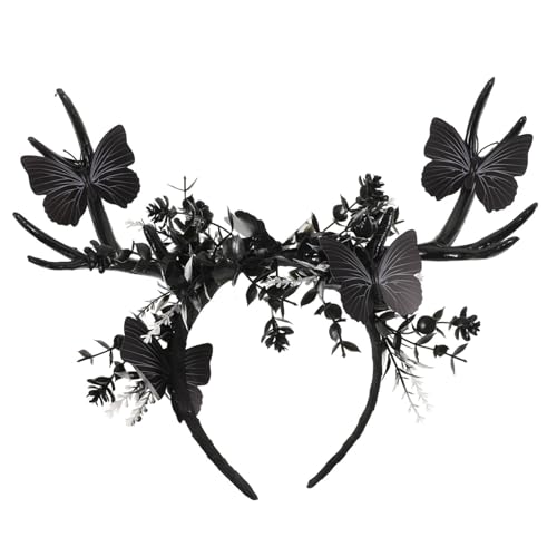 VALICLUD Halloween Geweih Haarreif Dunkles Antler Kostümzubehör für Partys Cosplay und Auftritte Leicht und Bequem für Halloween und Festliche Anlässe von VALICLUD
