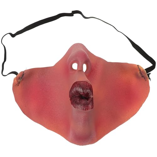 VALICLUD Halloween Gruselige Halbgesichtsmaske mit Realistischer Nase, Gruselige Cosplay-partymaske für Männer Und Frauen, 7,87 X 4,92 X 4,33 Zoll von VALICLUD