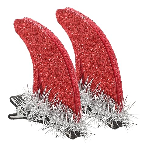 VALICLUD Halloween Haarschmuck Damen Rote Kleine Haarspangen mit Teufelshörnern Leichte Halloween Hair Clips für Frauen und Mädchen Langlebige Haarpins für Kostümparty und Alltag von VALICLUD