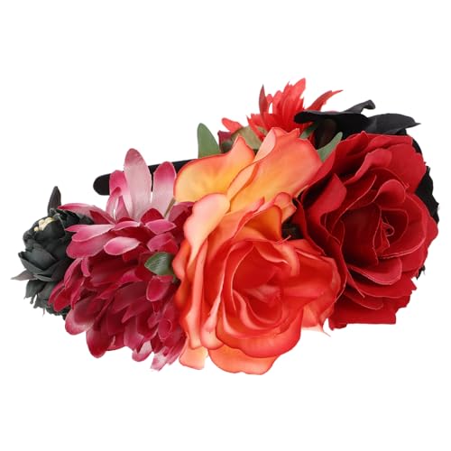 VALICLUD Halloween Haarschmuck mit Rosenblüten Stilvolles Haarband für Halloween Partys Geeignet als für Robust und Bequem Perfektes Cosplay Accessoire von VALICLUD
