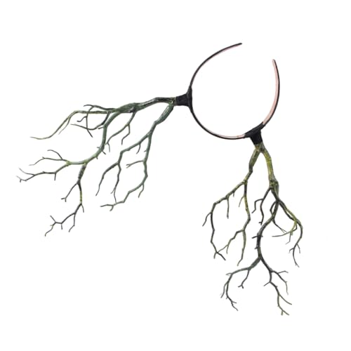 VALICLUD Halloween Hexenhörner Haarreif Grün Party Kopfschmuck Kreative Baumzweig Gruseliges Diadem für Damen Karneval Cosplay VALICLUD Halloween Hexenhörner Haarreif Grün Party Kopfschmuck Kreative Baumzweig Gruseliges Diadem für Damen Karneval Cosplay von VALICLUD