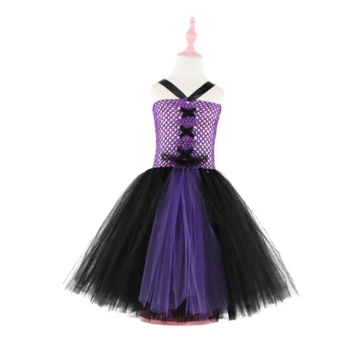 VALICLUD Halloween Hexenkostüm Niedliches Cosplay Kleid für Mädchen Tüllrock für Karneval und Mottopartys von VALICLUD