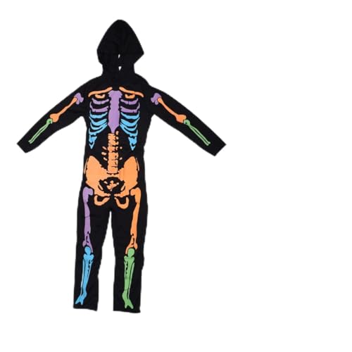VALICLUD Halloween Kleidung Reaper Gruseliger Jungen Skelett Bodysuit Geisterkostüm Kinderparty Mädchen Skelette Halloween Kostüm Neuheit Cosplay Outfits Bekleidung Kleidung Kinderkleid von VALICLUD