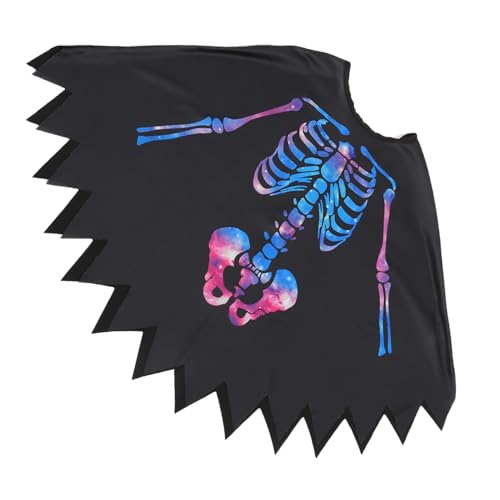 VALICLUD Halloween Skelett Umhang Für Cosplay Maskenball Dekorativer Kapuzenumhang Für Halloween-partys Unisex Kostümzubehör Für Erwachsene Vielseitig Einsetzbar von VALICLUD