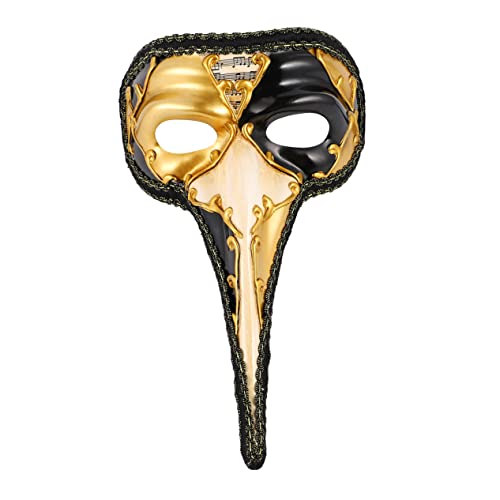 VALICLUD Halloween Lange Nasenmaske Venezianische Masquerade Maske Für Kostümpartys Fasching Drama Ball Halbgesichtsmaske Für Verkleidungen Cosplay von VALICLUD