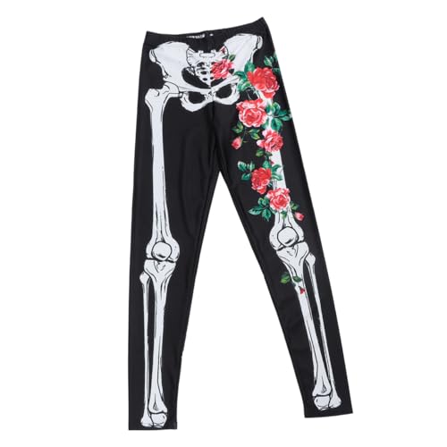 VALICLUD Halloween-Leggings Halloweenkostüm Skelettkostüm für Mädchen Outfits Halloween-Kostüme für Frauen weibliche Leggings 3D-gedruckte Leggings Elasthan Black VALICLUD Halloween-Leggings Halloweenkostüm Skelettkostüm für Mädchen Outfits Halloween-Kostüme für Frauen weibliche Leggings 3D-gedruckte Leggings Elasthan Black von VALICLUD