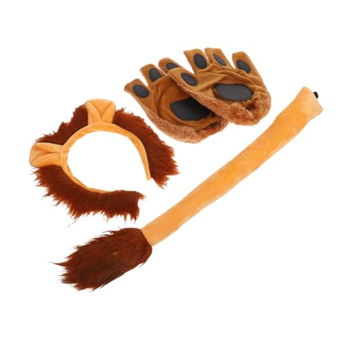 VALICLUD Halloween Löwenkleid Cosplay Stirnband Löwenschwanz Kostüm Accessoire Wildtierkostüm Cosplay Kostüm Plüsch Garn VALICLUD Halloween Löwenkleid Cosplay Stirnband Löwenschwanz Kostüm Accessoire Wildtierkostüm Cosplay Kostüm Plüsch Garn von VALICLUD
