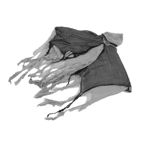 VALICLUD Halloween Todestöter Kostüm Grauer Kapuzenumhang Cosplay Cape Atmungsaktives Bequemes Stoffmaterial Authentisches Horror Kostüm Für Gruselige Partys Und Geisterhäuser von VALICLUD