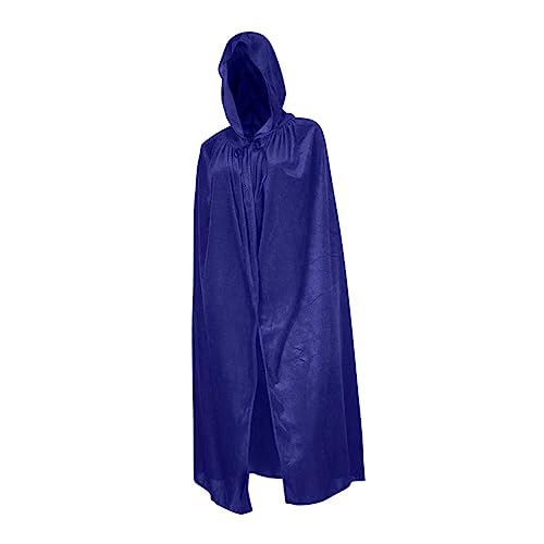 VALICLUD Halloween Umhang Aus Blauer Kapuzenumhang Für Kostü Und Cosplay Langlebiger Vampir Umhang Für Halloween Fasching Und Karneval von VALICLUD