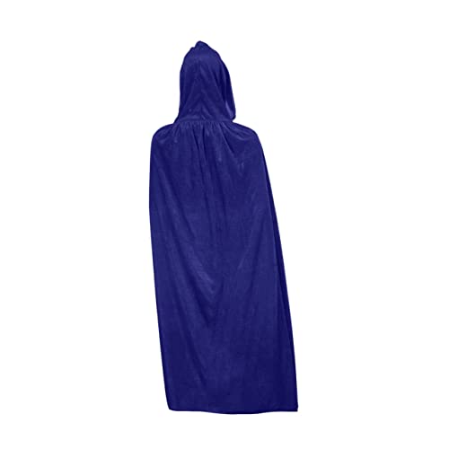 VALICLUD Halloween Umhang Aus Für Blauer Vampir Cape Kostü Mit Kapuze Ideal Für Halloween Dress Up Und Cosplay Größe von VALICLUD