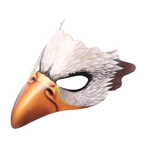 VALICLUD Halloween Weißer Maske PU Leicht Atmungsaktiv Vogel Cosplay Party Kostüm Zubehör Für Maskenball Karneval Fasching von VALICLUD