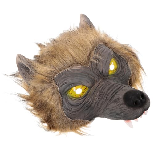 VALICLUD Halloween Maske Für Erwachsene Lustige Tiermaske Für Kostümpartys Und Grusel-events Dekorative Halloween-verkleidung Realistische Wolfsmaske Für Unvergessliche Fotos von VALICLUD