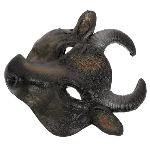 VALICLUD Halloween-büffelkopfmaske Farbmaske Party Kostüm Für Fest Halloween-maske Beängstigend Holzkohle Realistisch Gruseliges Halloween Halloween- Stier-cosplay-maske Bullenmaske Pu von VALICLUD
