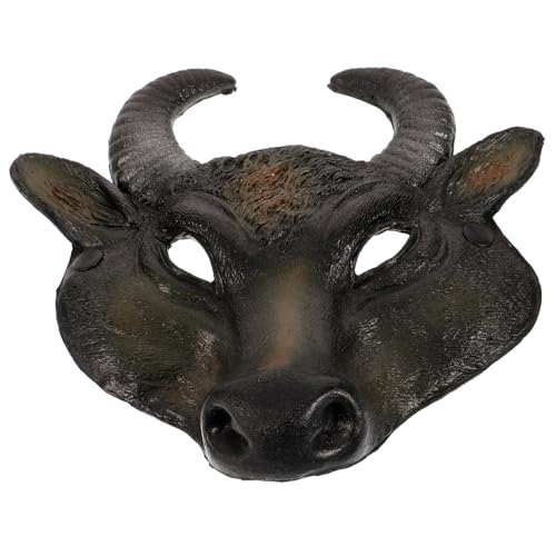 VALICLUD Halloween-büffelkopfmaske Kostüm Kuh-maske Cosplay-maske Realistisch Maskerade Masken Festival-cosplay Holzkohle Für Gruselig Beängstigende Maske Farbmaske Geführtes Halloween Pu von VALICLUD