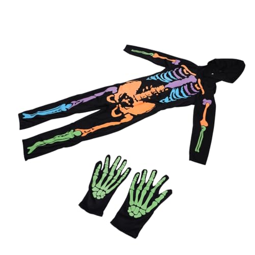 VALICLUD Halloween-kostüm Für Skelette Cosplay Jungs Party Junge Halloween -kostüm Sensenmann Kostüm Geist Beängstigend Kinderkleidung Gruselige Kleidung Polyester von VALICLUD
