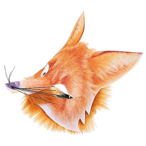 VALICLUD Halloween-requisite Maskerade Fuchsmasken Halloween -dekorationen Fuchs Cosplay-zubehör Tierkopfmaske Japanfuchs Fuchs Hälfte Halloween-fuchs Halloween-cosplay-maske Gruselig Pvc von VALICLUD