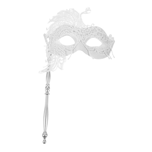 VALICLUD Handgehaltene Venezianische Spitzen Masquerade Maske Damen Karneval Fasching Kostüm Party Maske für Halloween Cosplay Prom Mardi Gras von VALICLUD