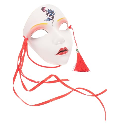 VALICLUD Hanfu-Maske Requisiten für japanische Katzenmasken Kimono-Masken Halloween-Maske Frauenmaske Halloween-Plastikmaske Erwachsener Make-up-Kostüm-Requisiten Quaste schmücken Zubehör von VALICLUD