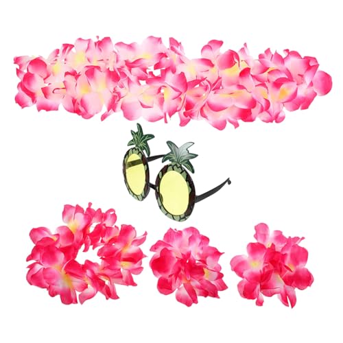 VALICLUD Hawaii Party Dekoset mit Großem Blumenkranz Pineapple Sonnenbrille Halskette und Armbändern Bunte Hawaii Style Accessoires für Strand Feier und Hula Mottoveranstaltungen VALICLUD Hawaii Party Dekoset mit Großem Blumenkranz Pineapple Sonnenbrille Halskette und Armbändern Bunte Hawaii Style Accessoires für Strand Feier und Hula Mottoveranstaltungen von VALICLUD