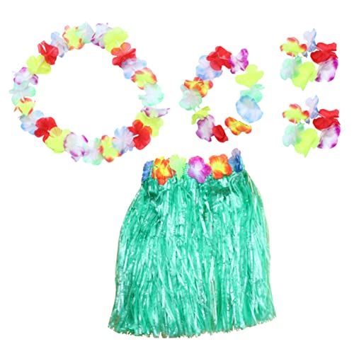 VALICLUD Hawaiianisches Kinderkostüm Set Teiliges Grasrock Set mit Blumenkranz Armbändern und Halsgirlande für Luau und Strandpartys Bequem und Sicher für Tropische Feiern VALICLUD Hawaiianisches Kinderkostüm Set Teiliges Grasrock Set mit Blumenkranz Armbändern und Halsgirlande für Luau und Strandpartys Bequem und Sicher für Tropische Feiern von VALICLUD