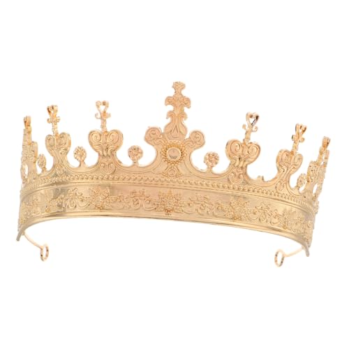 VALICLUD Herrenkönigskrone Gold König Party Kostüm Krone Edle Verkleidung Kopfschmuck für Geburtstage Prom Cosplay Royaler Auftritt Mittelalterliches Accessoire VALICLUD Herrenkönigskrone Gold König Party Kostüm Krone Edle Verkleidung Kopfschmuck für Geburtstage Prom Cosplay Royaler Auftritt Mittelalterliches Accessoire von VALICLUD