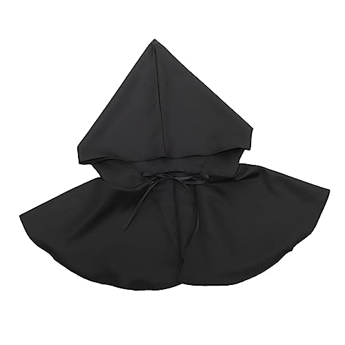 VALICLUD Hexenhaube mittelalterlicher Kapuzenumhang Halloween-Kranz Hexenhut Mantel Halloween Costume Halloween Kleidung mittelalterliche Kuttenmütze Kapuzen-Cosplay Polyester Black von VALICLUD